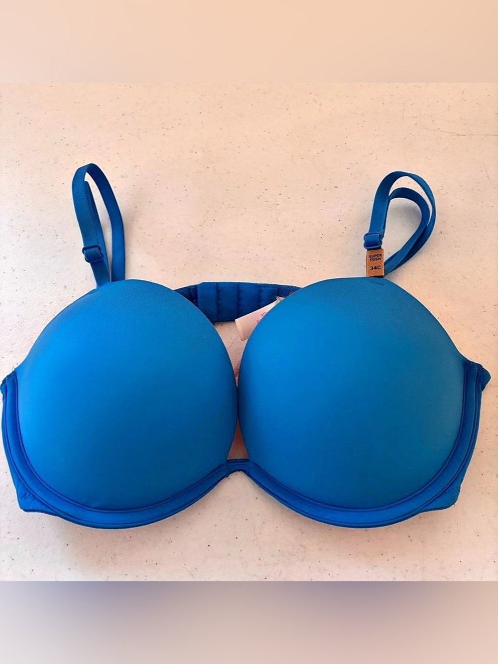 Victoria's Secret PINK Wear Everywhere Super Push-Up Super Push-Up Bra in Blue